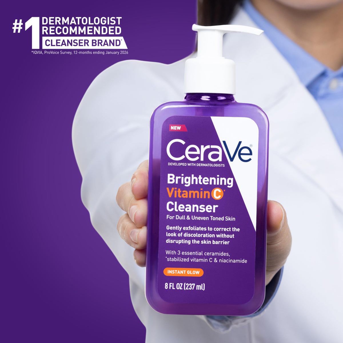 CeraVe bottle placed beside visual ceramide elements indicating barrier support