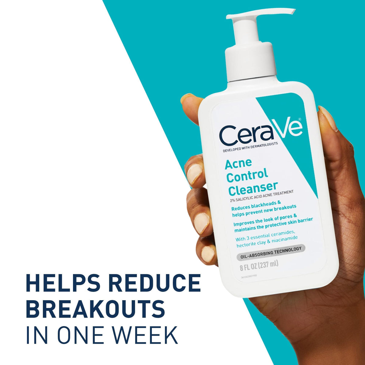 CeraVe cleanser in hand demonstrating lather and ease of daily use