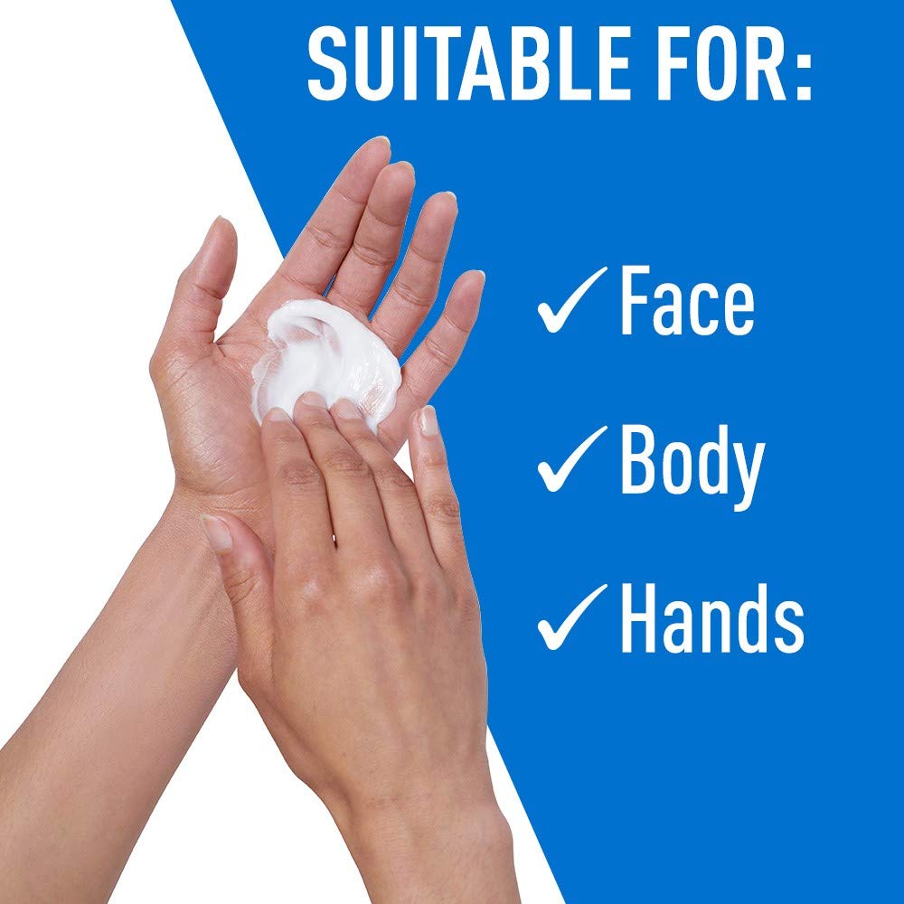 CeraVe hydrating facial cleanser travel size in hand, convenient for on-the-go cleansing