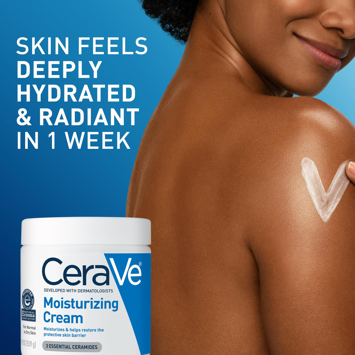 CeraVe in lifestyle setting demonstrating face and body use