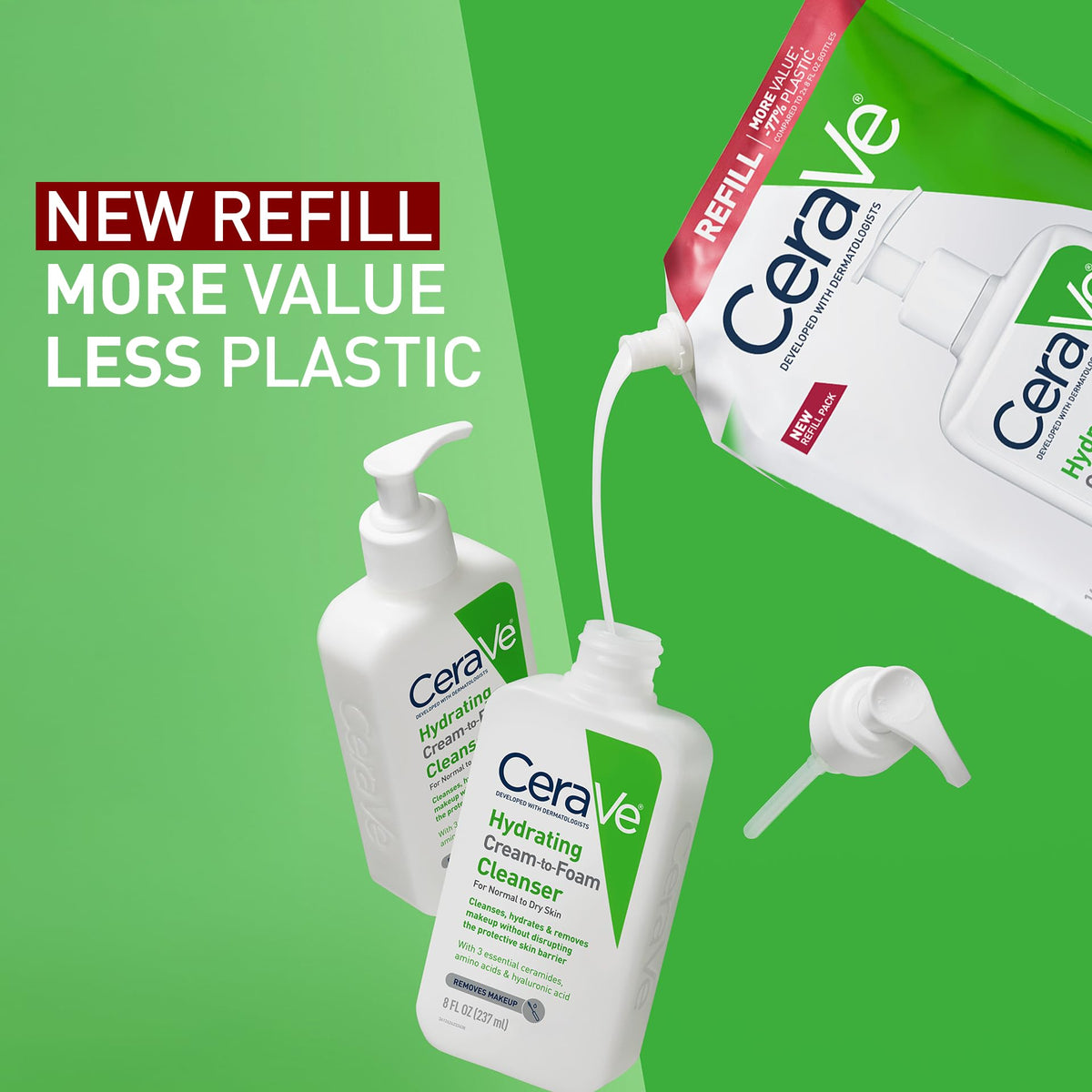 CeraVe creamy cleanser texture closeup showing moisturizing feel