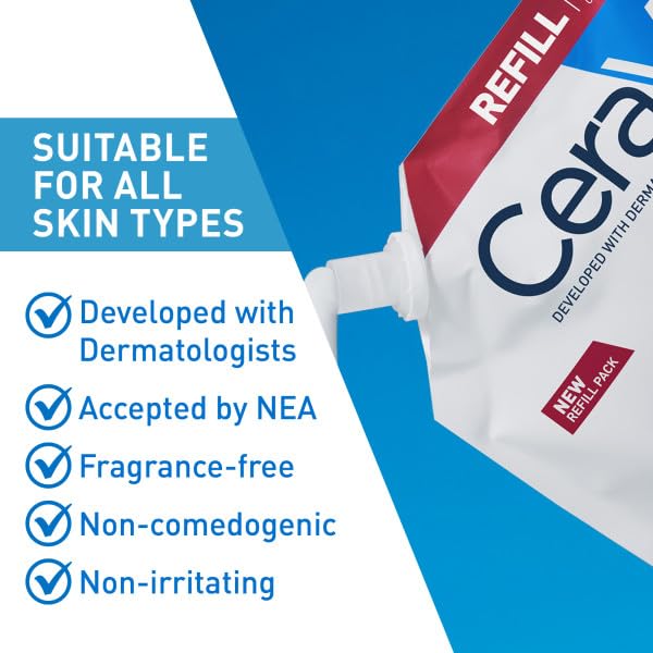 CeraVe close-up texture of cream showing rich non-greasy finish for hydration