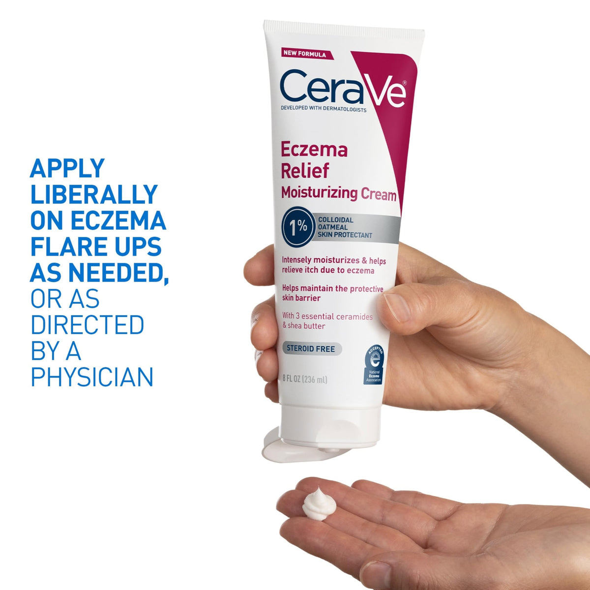 CeraVe being applied to forearm to show calming and hydrating effect in use