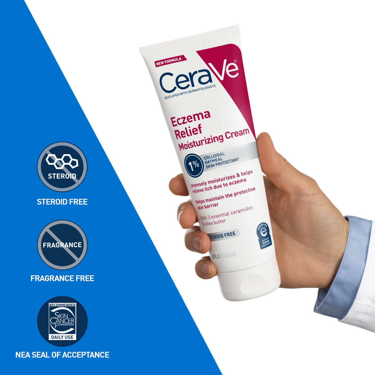 CeraVe shea butter and vitamin E visual emphasizing nourishing and antioxidant support