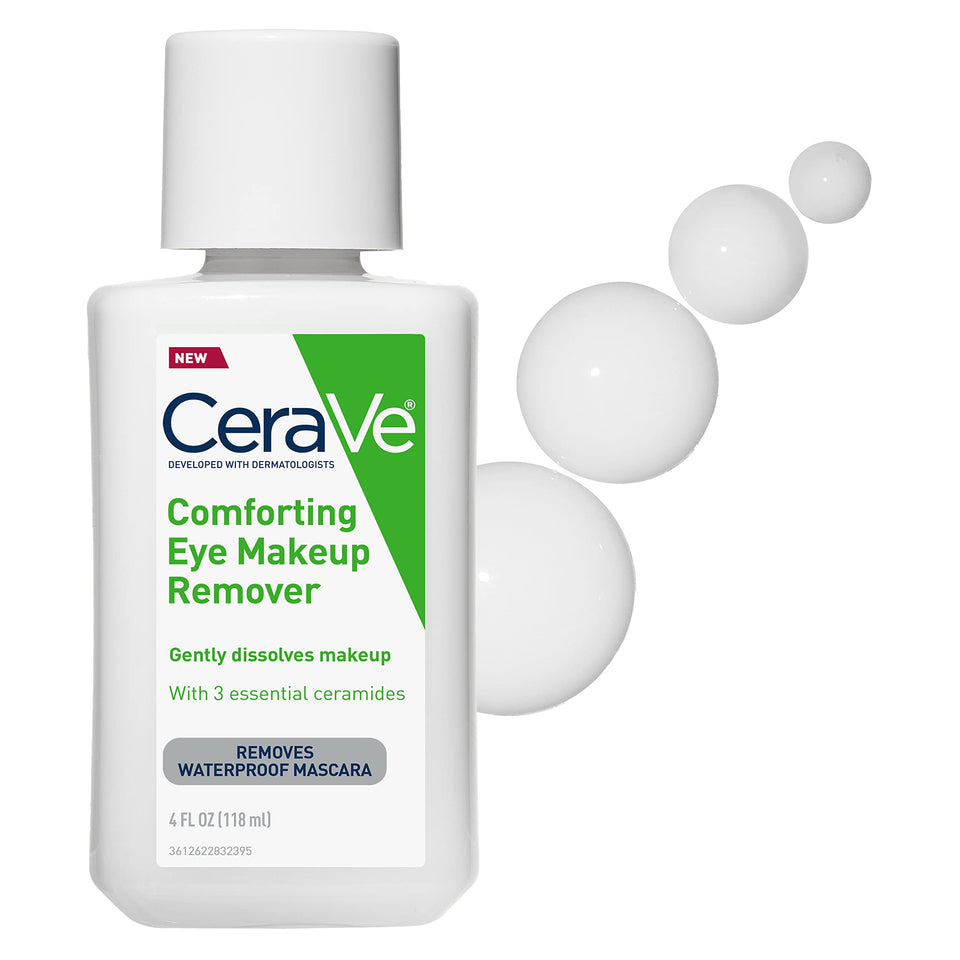 CeraVe front packaging showing bottle and label for gentle eye makeup removal