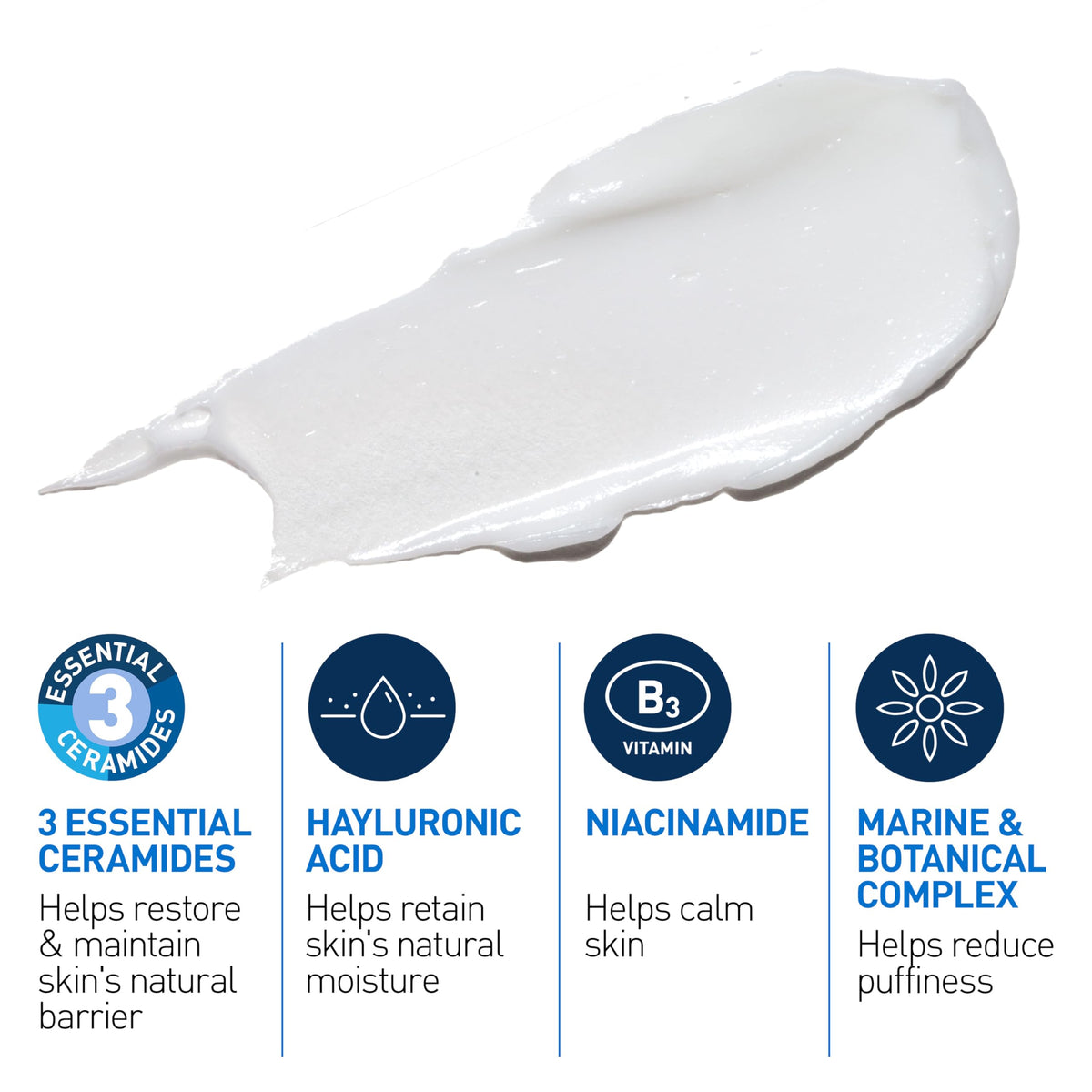 CeraVe tube dispensed texture close-up demonstrating lightweight hydration