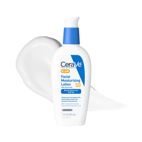 CeraVe front packaging showing SPF 50 protection and benefits
