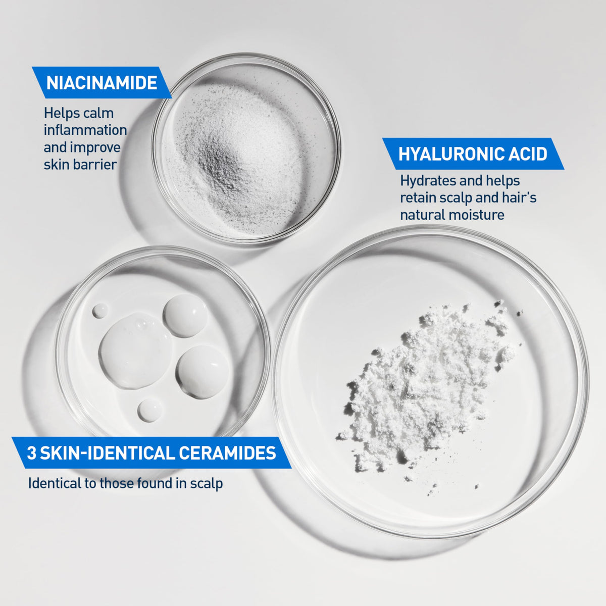 CeraVe shampoo applied to wet hair demonstrating buildup removal