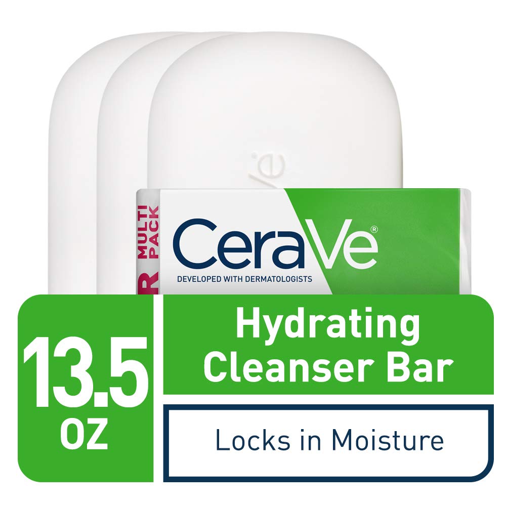 CeraVe close-up of bar texture highlighting gentle moisturizing finish