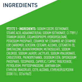 CeraVe ingredient label close-up showing ceramides and hyaluronic acid