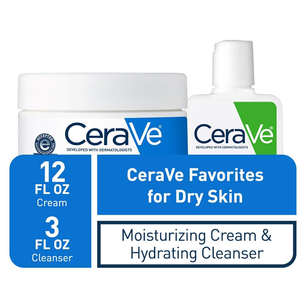 CeraVe hydrating facial cleanser travel bottle front view for gentle cleansing