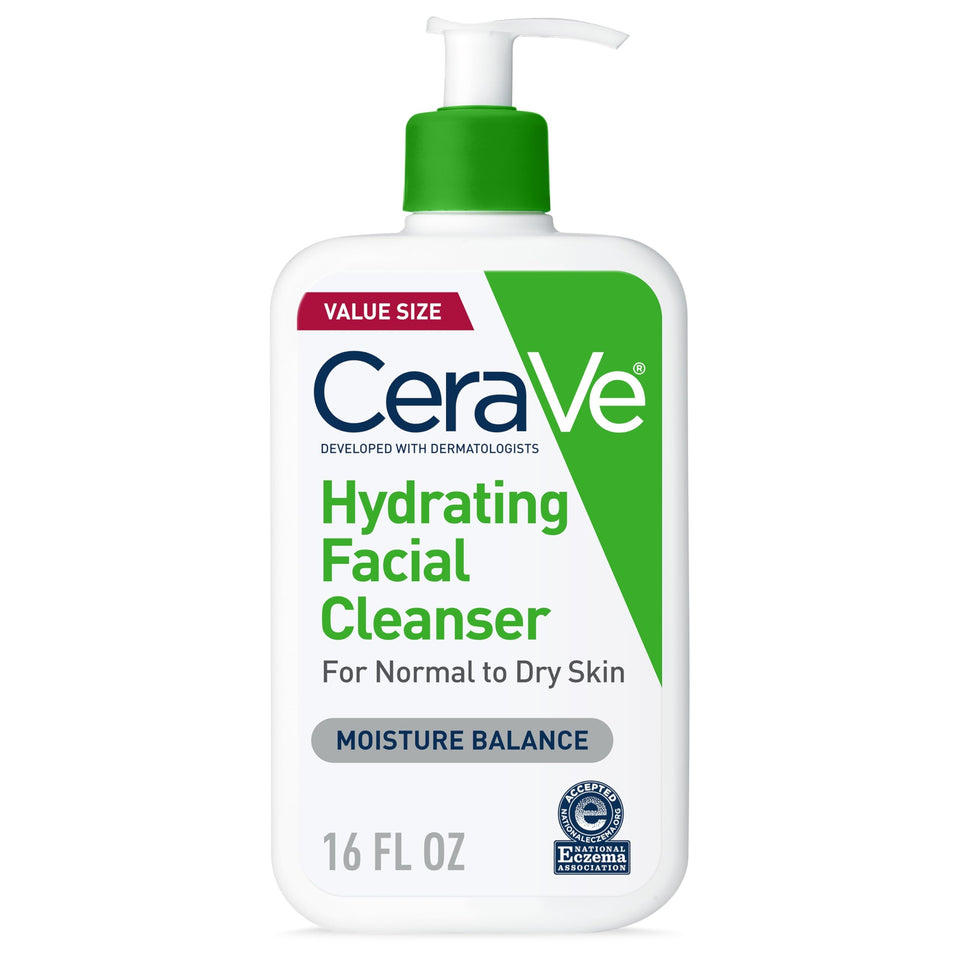 CeraVe front bottle 16 oz showing product and hydration benefits