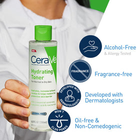 CeraVe toner on bathroom shelf suggesting easy daily use