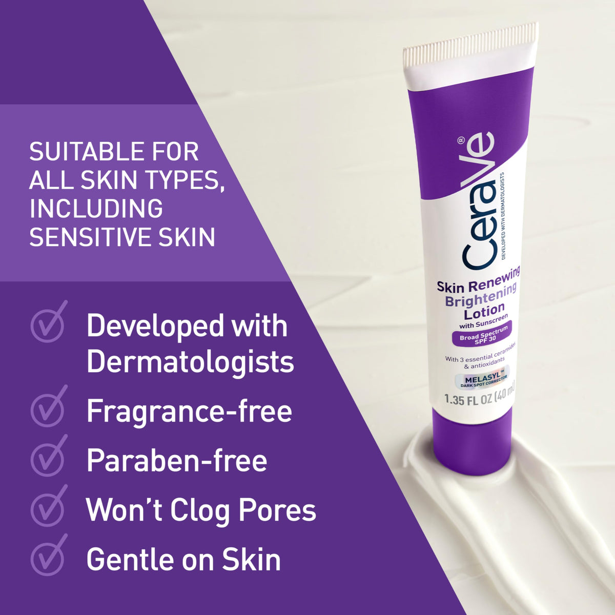 CeraVe bottle on bathroom counter during morning routine for daily sun protection