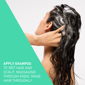 CeraVe in-shower use on wet hair demonstrating oil removal benefit