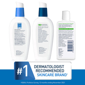 CeraVe ingredient display of ceramides and hyaluronic acid for barrier support