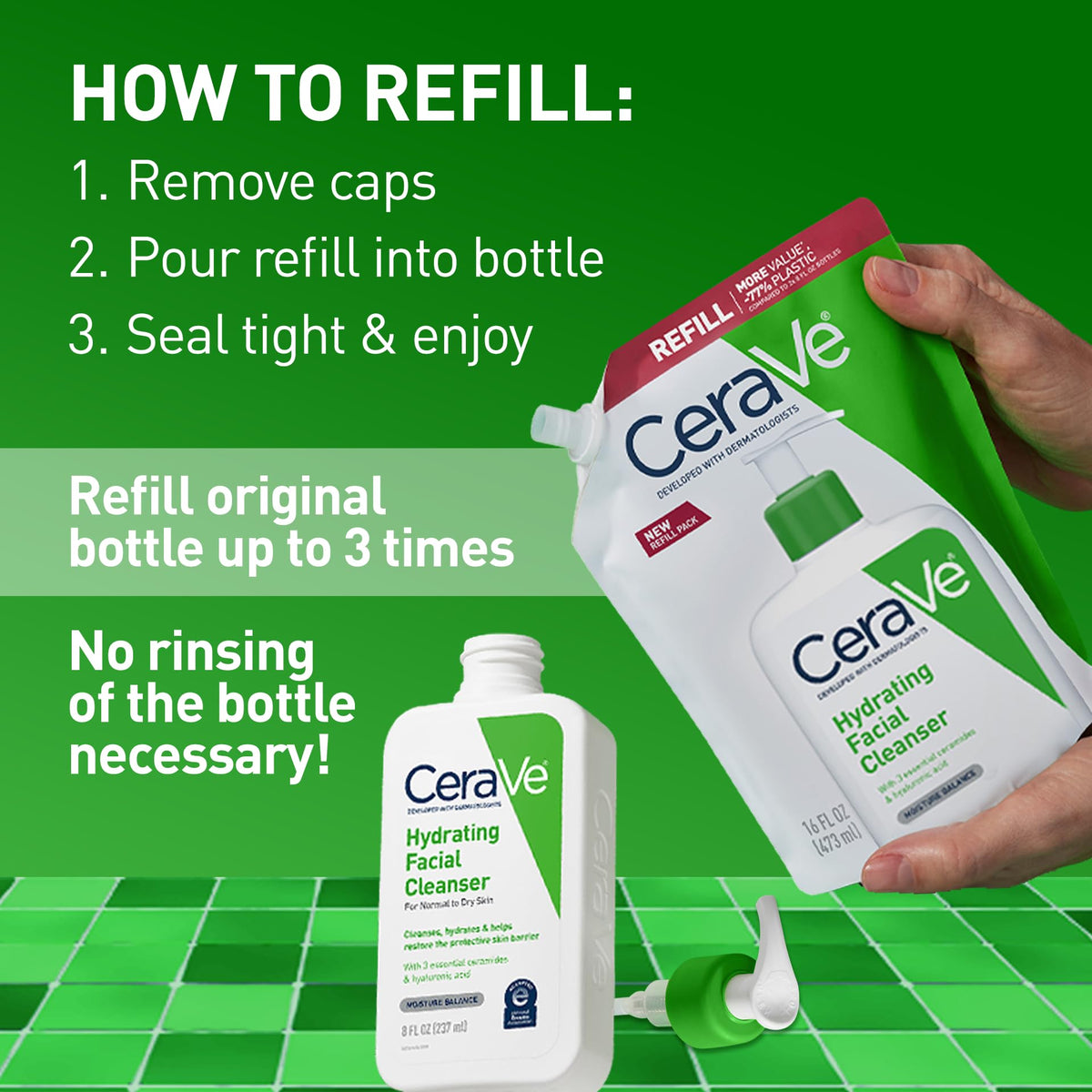 CeraVe ingredient label with ceramides and hyaluronic acid for barrier support