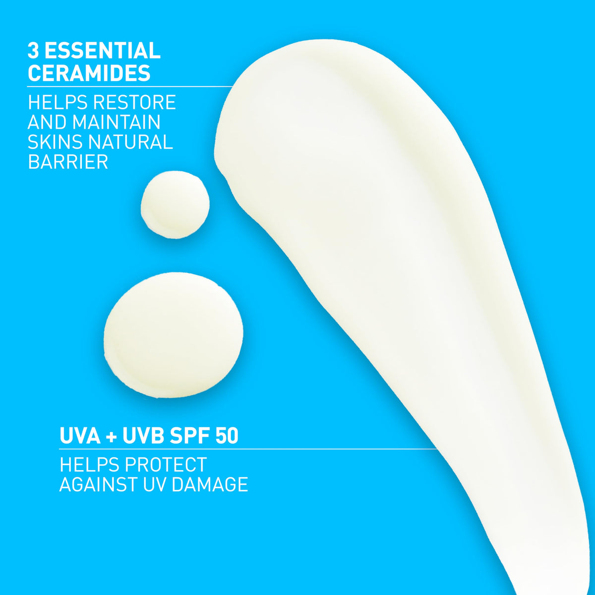 CeraVe creamy texture close-up showing lightweight, non-greasy finish
