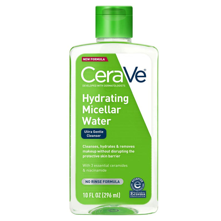 CeraVe front bottle packaging showing label and 10 fl oz size benefit