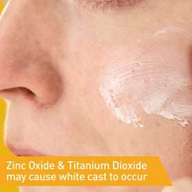 CeraVe sunscreen applied on hand demonstrating blendability and quick coverage