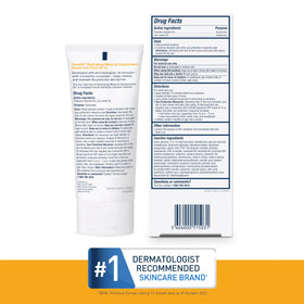 CeraVe product label close-up showing active mineral filters and gentle ingredients
