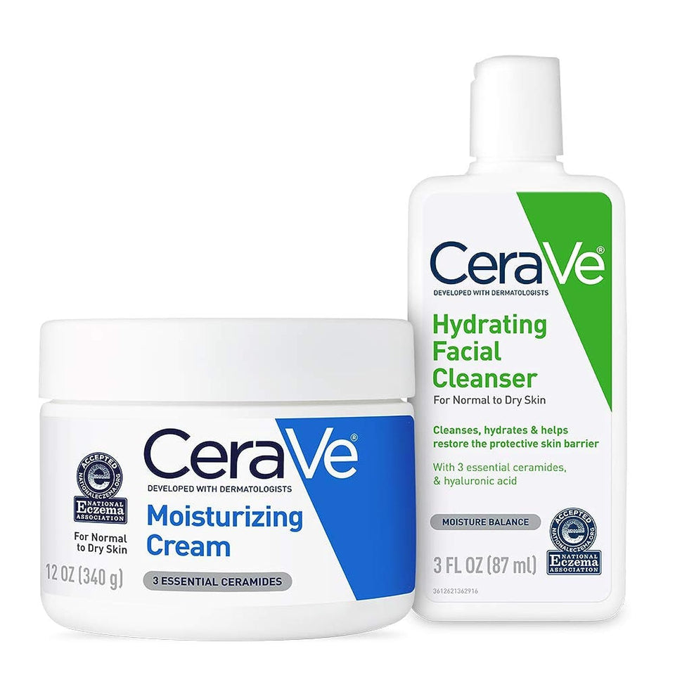 CeraVe moisturizing cream jar front view showing packaging and size benefit