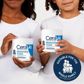 CeraVe label close-up emphasizing key benefits like hyaluronic acid and MVE