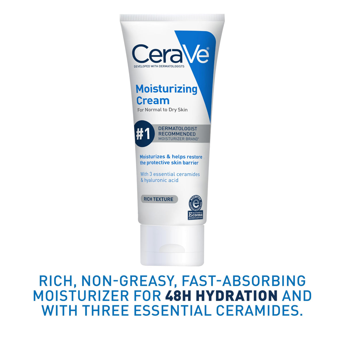 CeraVe jar next to passport showing travel-friendly size and portability
