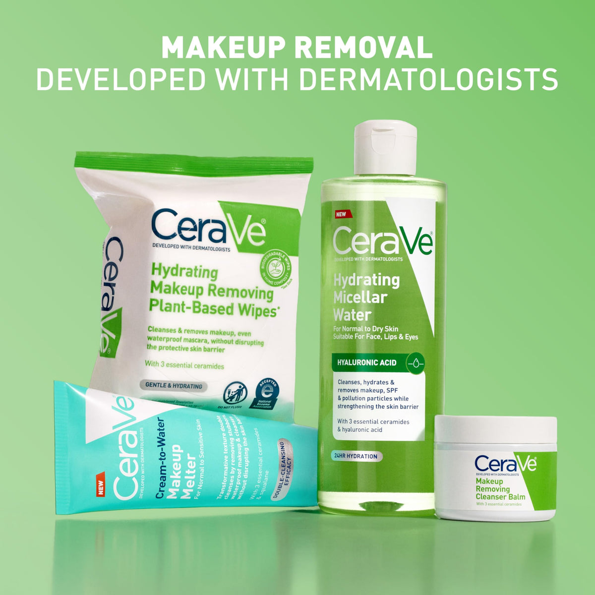 CeraVe back label with usage instructions and dermatologist-developed note
