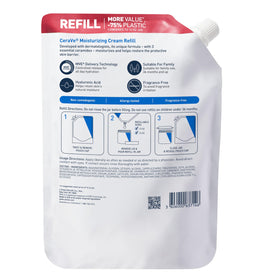 CeraVe packaging label close-up showing ceramides and hyaluronic acid benefits