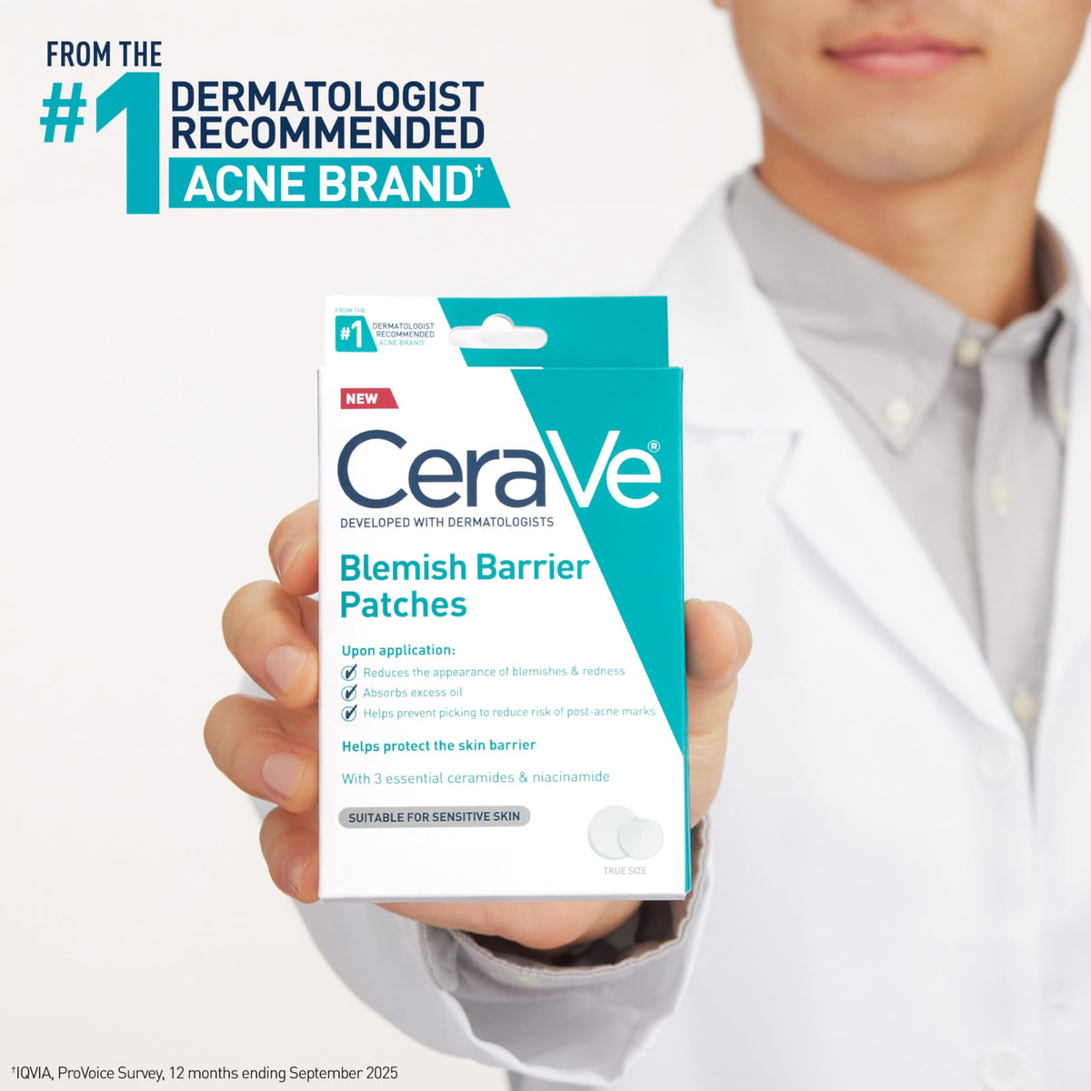 CeraVe patch saturated with fluid showing visible absorption benefit
