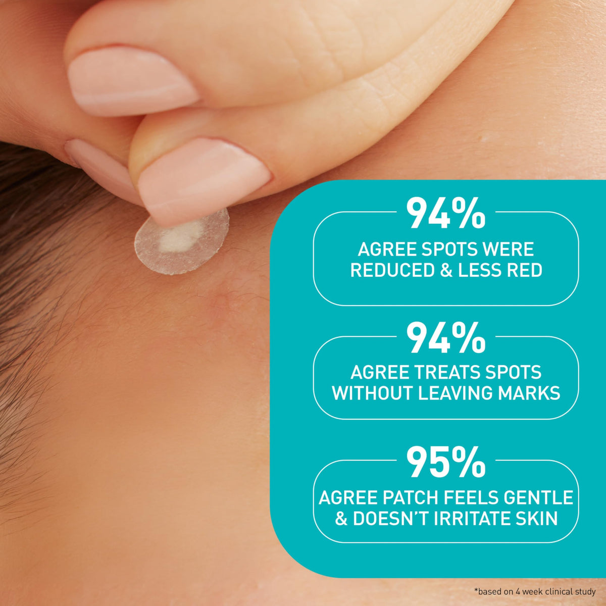 CeraVe removed patch showing absorbed fluid and reduced visible oil