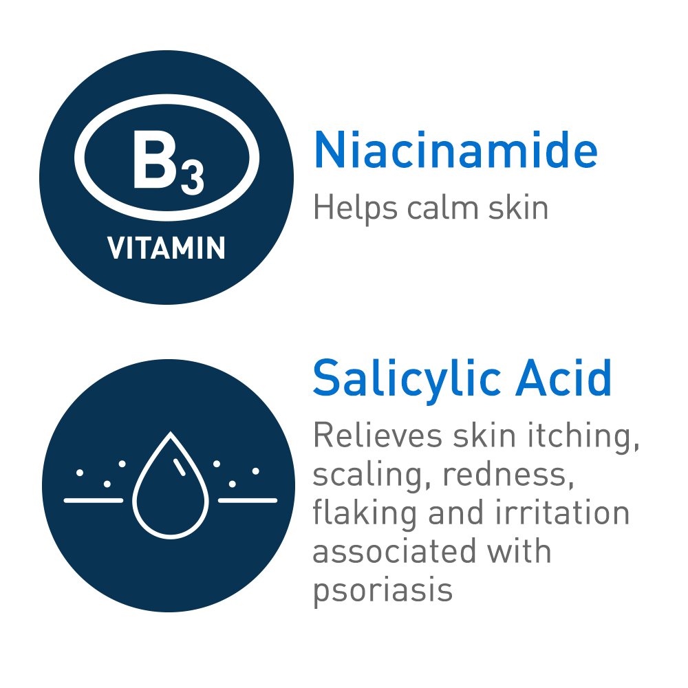 CeraVe cleanser label close-up listing salicylic and lactic acids for relief