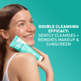 CeraVe dispensed cream on hand demonstrating smooth spreadability and hydration