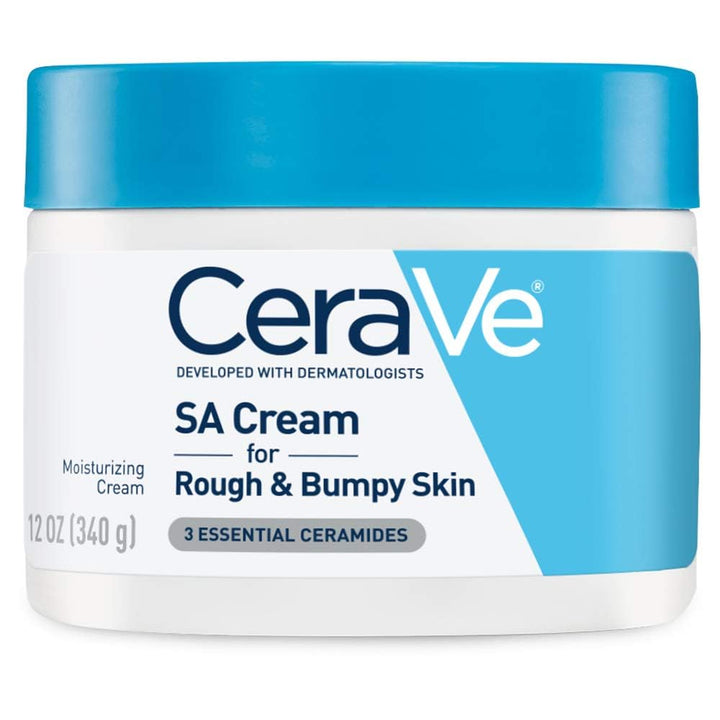 CeraVe jar front view showing label and size, promotes gentle exfoliation benefit