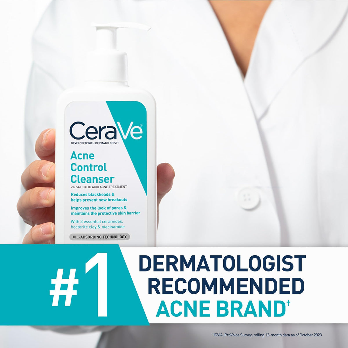 CeraVe gel-to-foam texture close-up highlighting gentle exfoliating action