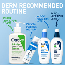CeraVe serum being applied to cheek for immediate skin hydration