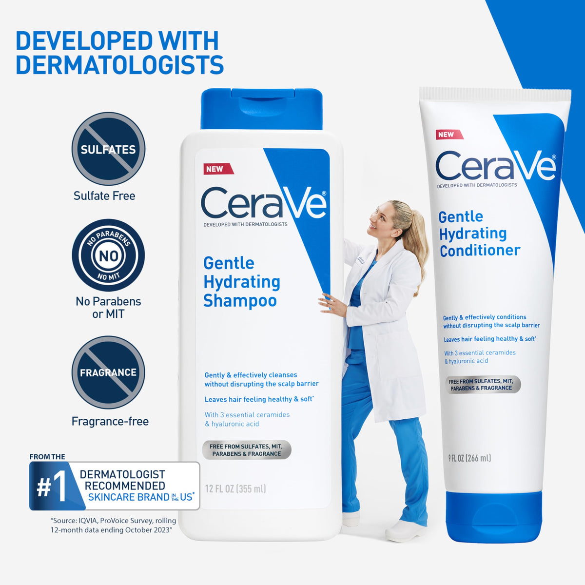 CeraVe shampoo on bath shelf suggesting a calm daily routine