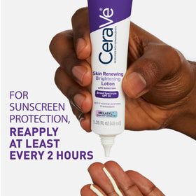 CeraVe 1.35 fl oz bottle next to hand for size comparison and travel convenience