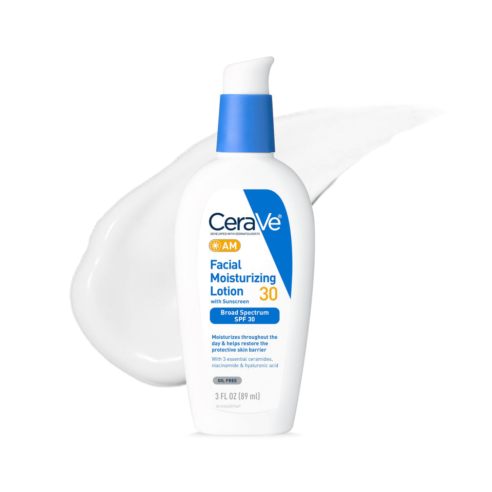 CeraVe front packaging showing SPF 30 and product benefits