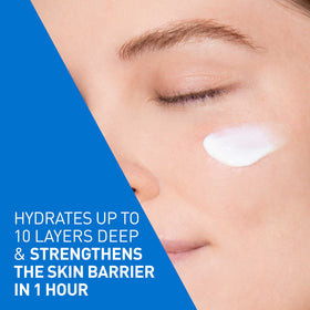 CeraVe creamy lotion texture close-up delivering lightweight hydration