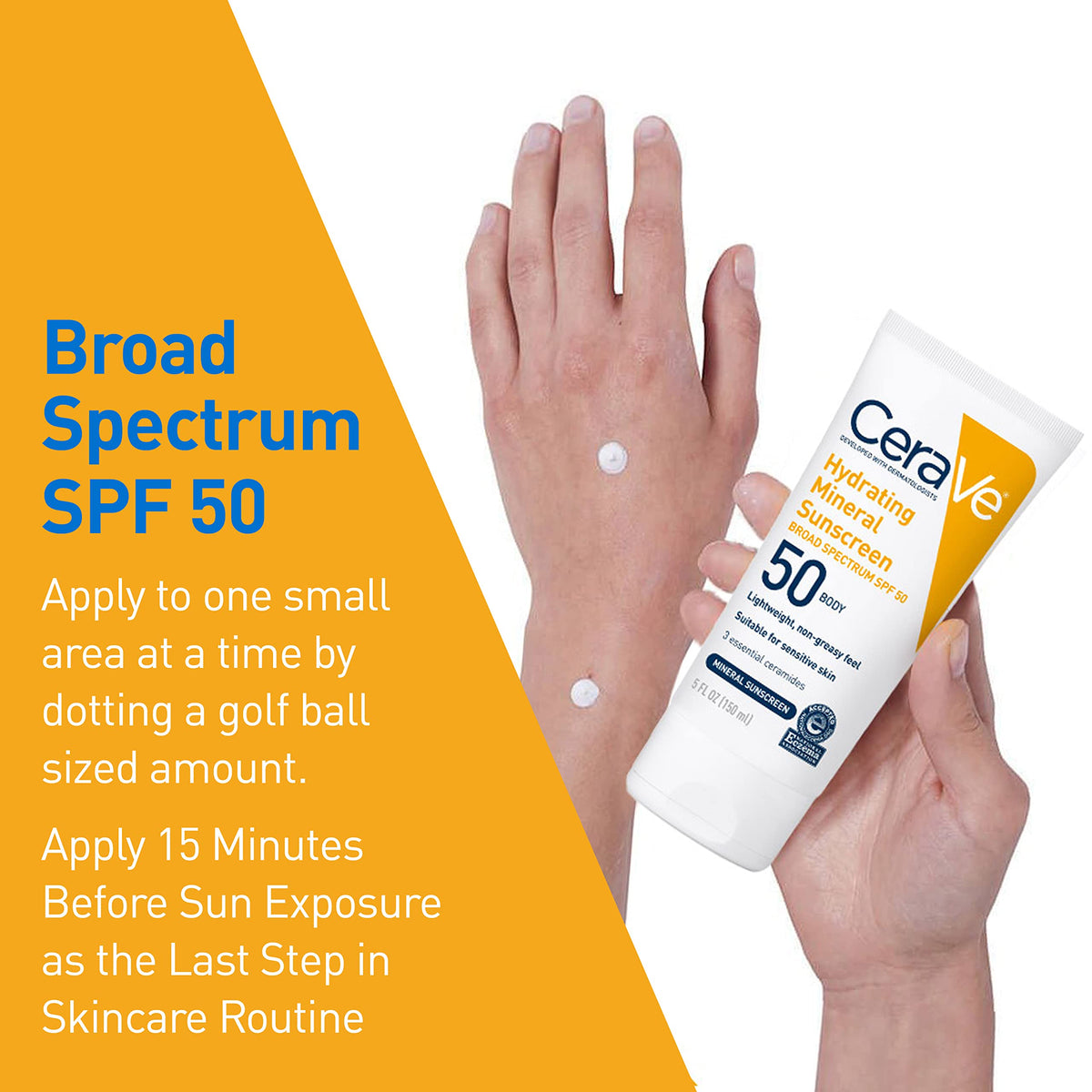 CeraVe being applied to skin demonstrating smooth spreadability