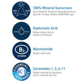CeraVe close-up texture of sunscreen illustrating lightweight blendability and hydration