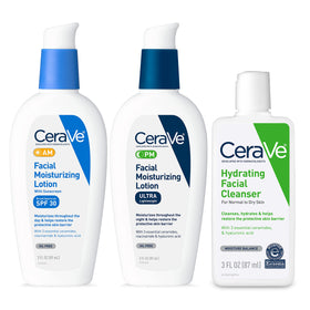 CeraVe travel kit front packaging showing three 3oz bottles and benefits