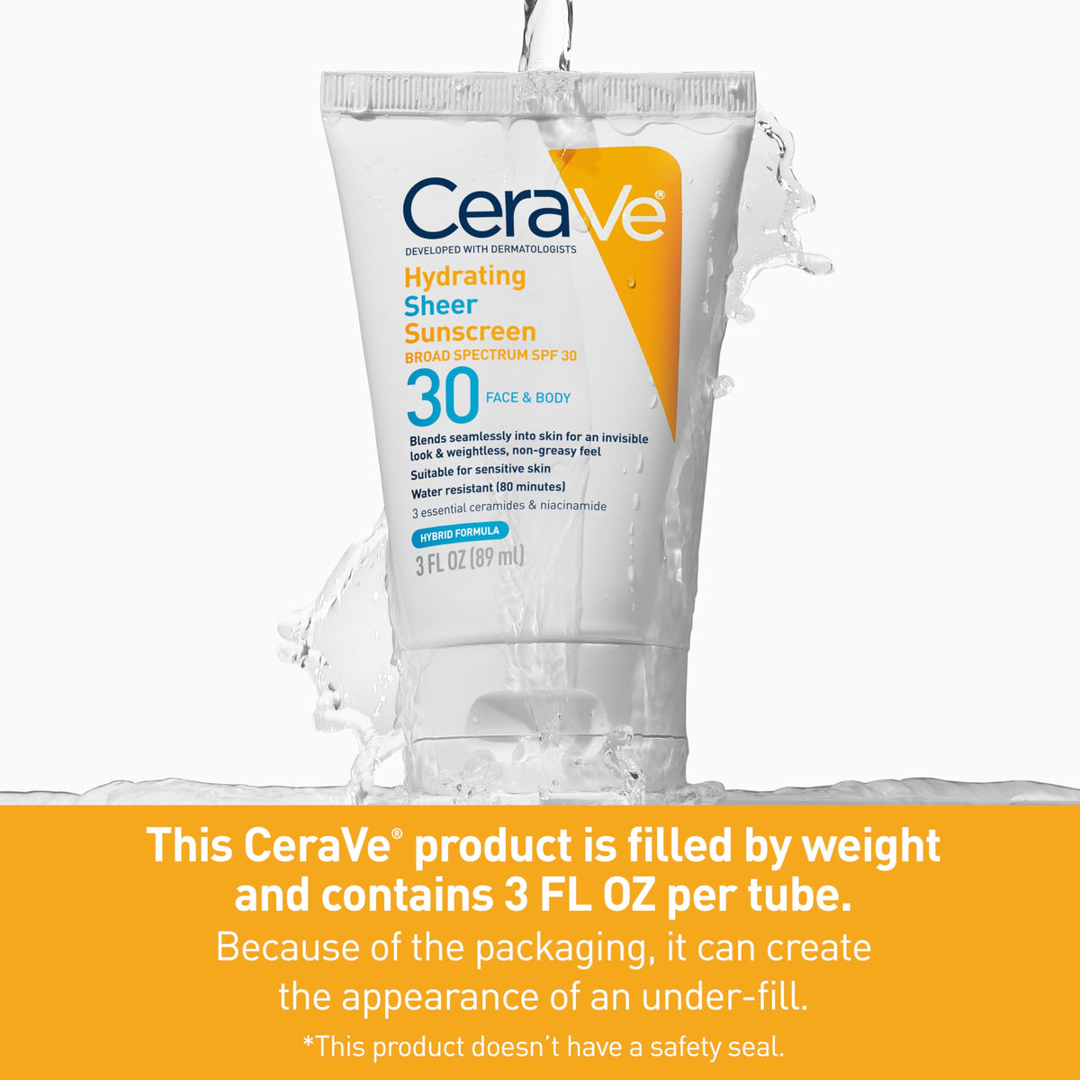 CeraVe travel-sized bottle packed in a daypack for on-the-go protection