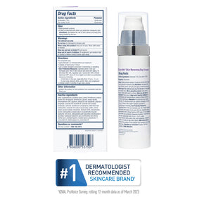 CeraVe tube next to common travel items for compact 1.76 oz size convenience benefit