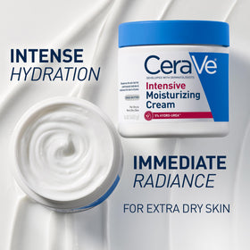 CeraVe open tub displaying rich cream for intense moisture