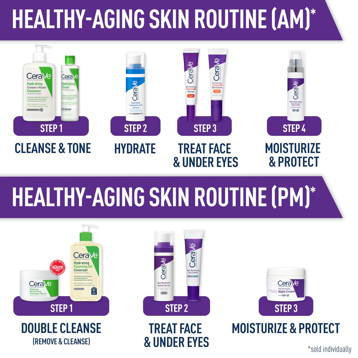 CeraVe bottle in bathroom lifestyle setting suggesting daily routine benefit