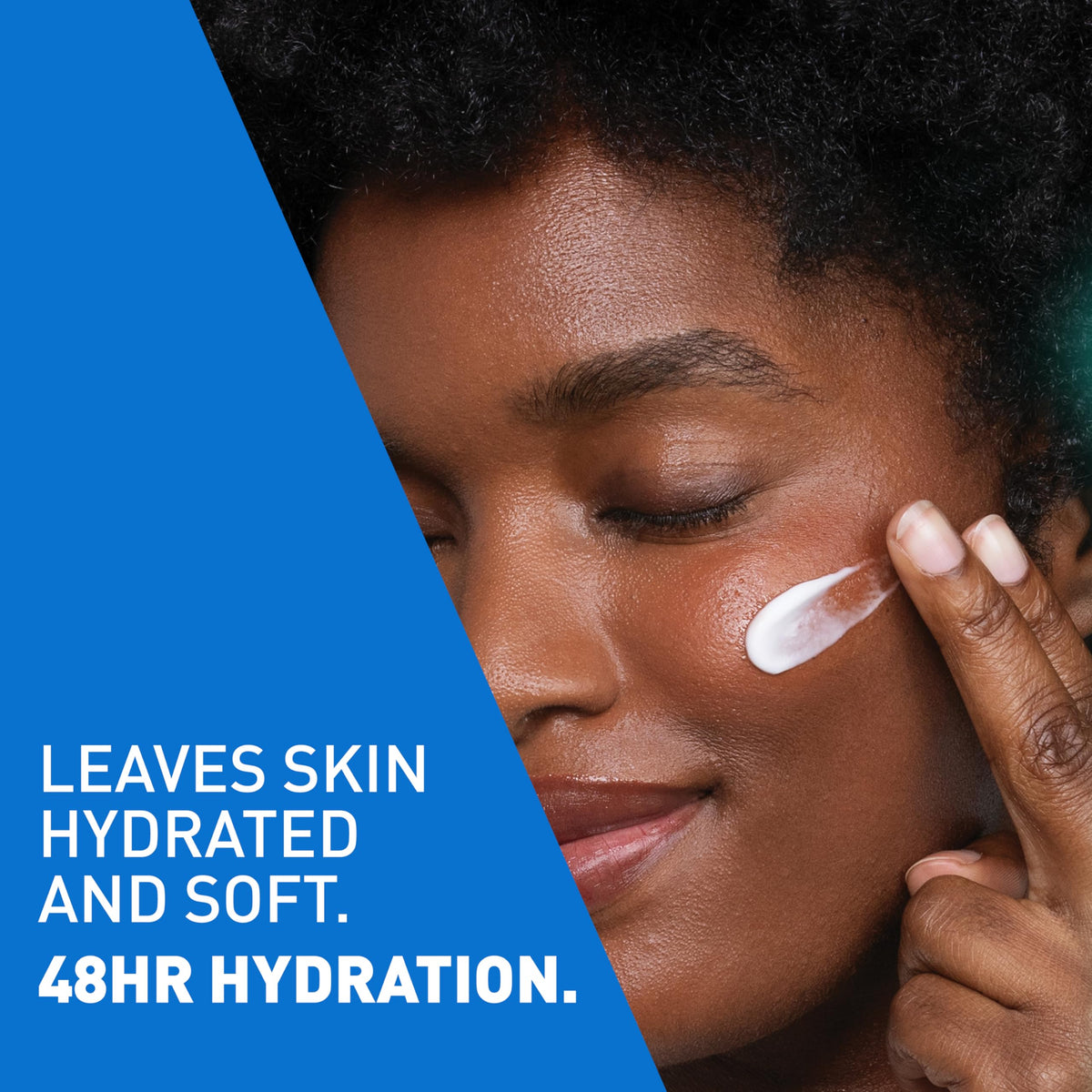 CeraVe being wiped off with a cotton pad showing efficient makeup lift