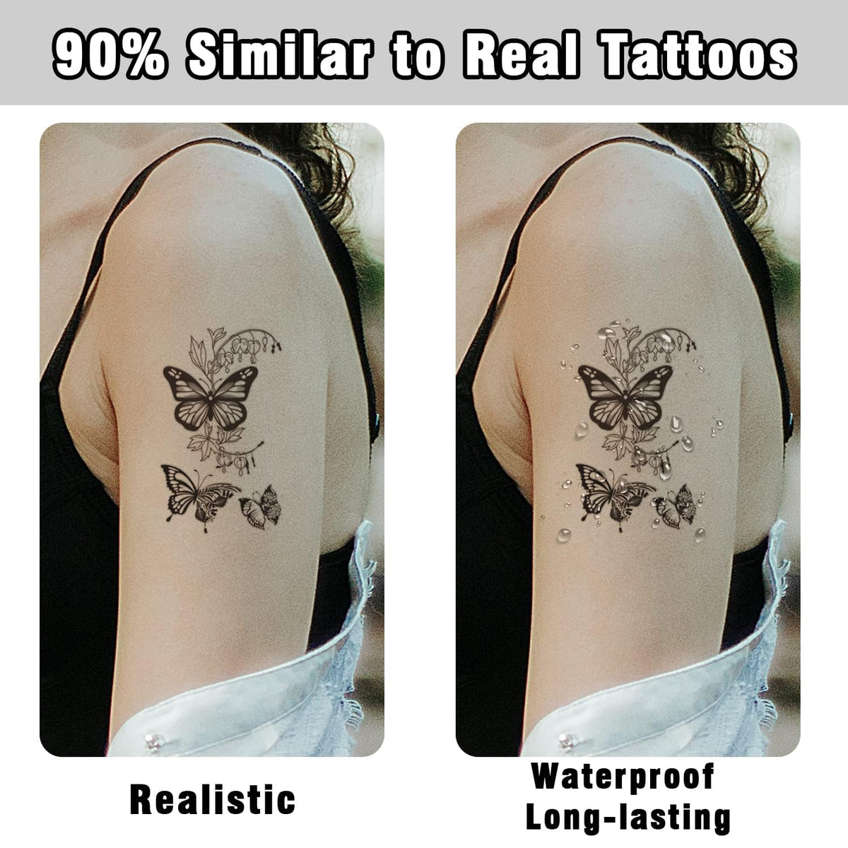 Cerlaza tattoos on collarbone in lifestyle scene for summer styling ideas
